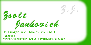 zsolt jankovich business card